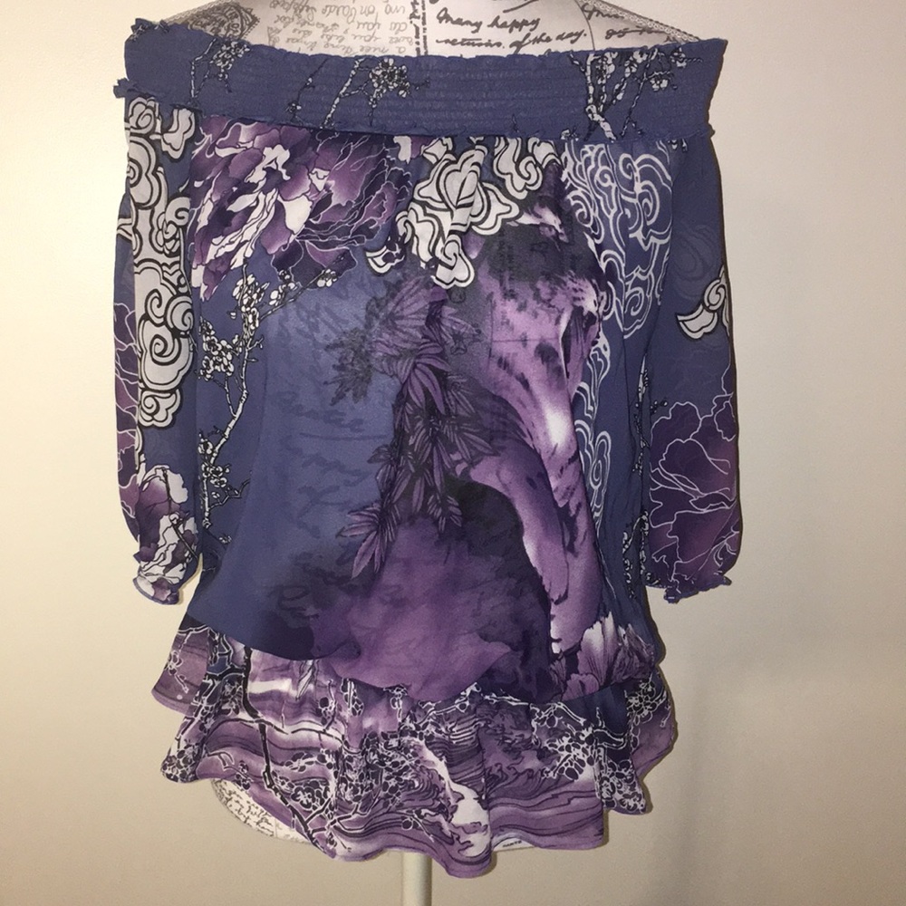 Guess sheer off the shoulder top